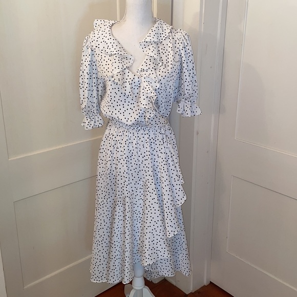 Icons Ruffle Wrap Dress - Picture 4 of 9